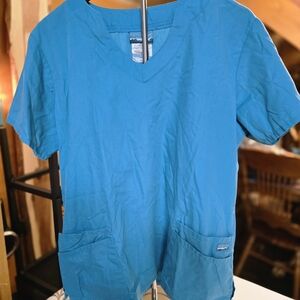 Azure V-Neck Women's Blouse